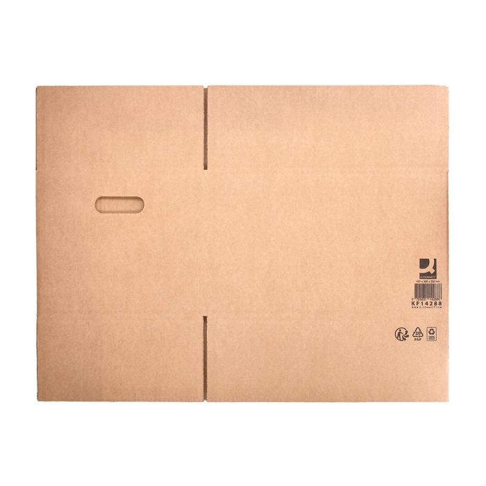 Caja Para Embalar Q-Connect Americana Ultrarresistente Conasas Carton Canal Doble 7 mm Color Kraft 430x300x250 mm 15 unidades 1