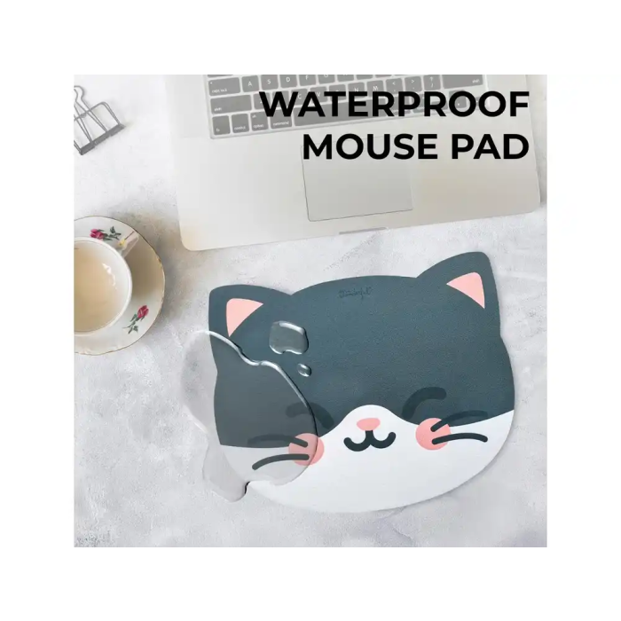 Wondee Alfombrilla para Ratón Mr. Wonderful Forma Gato Antideslizante Control Preciso Cómoda Lavable 2