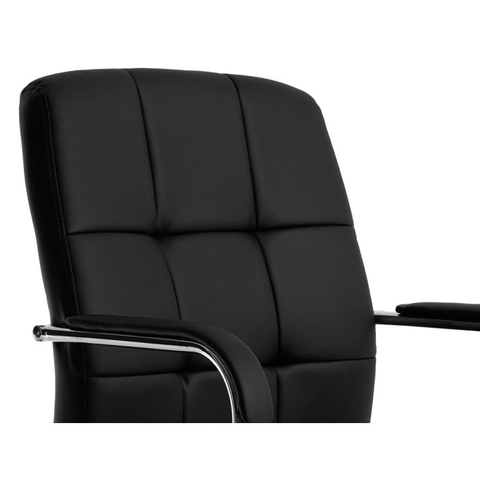 Q-connect Silla Pia Ve Escritorio Simil Piel Base Metalica Negro Altura Max 1050 mm 5