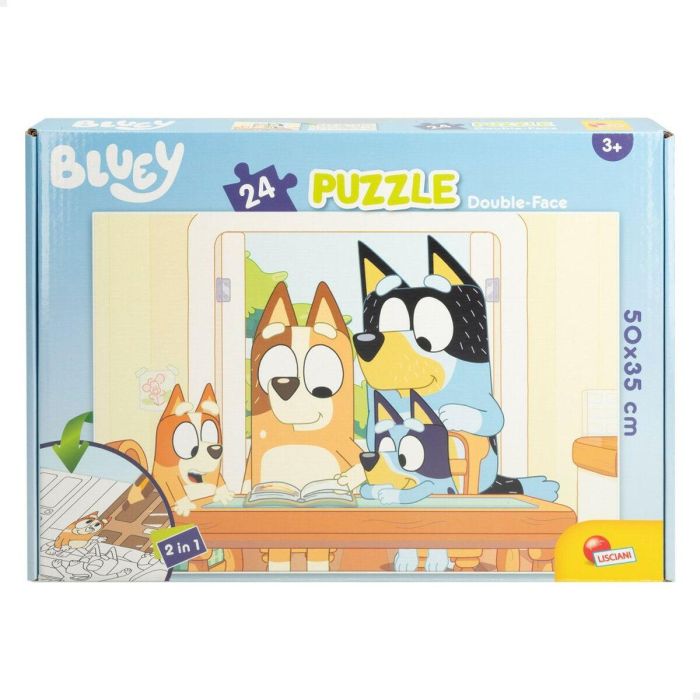 Puzzle Infantil Bluey Doble cara 24 Piezas 50 x 35 cm (12 Unidades) 6 Puzzle Infantil Bluey Doble cara 24 Piezas 50 x 35 cm (12 Unidades) 6