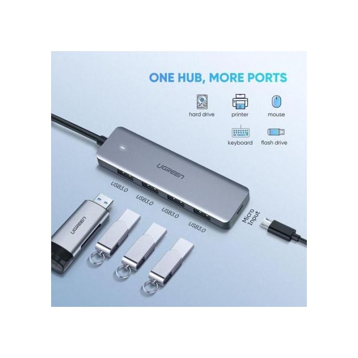 Ugreen 70336 Hub de Interfaz Usb 3.2 Gen 1 (3.1 Gen 1) Type-C 5000 Mbit/S 1