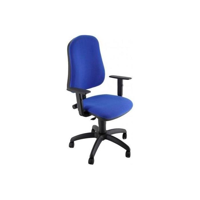 Unisit Silla Administrativa con Reposabrazos Ajustables, Respaldo Regulable - Azul