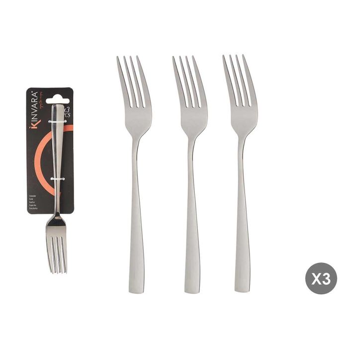 Set 3 Tenedores Metalicos Kinvara 6X23CM (12 Unidades) Set 3 Tenedores Metalicos Kinvara 6X23CM (12 Unidades)