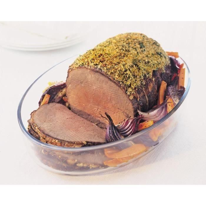 Pyrex Fuente Oval Horno Iconic'S Vidrio Boro Transparente 35x24x7 cm, Extra Resistente, Material Saludable, Apto Horno, Microondas y Lavavajillas 2