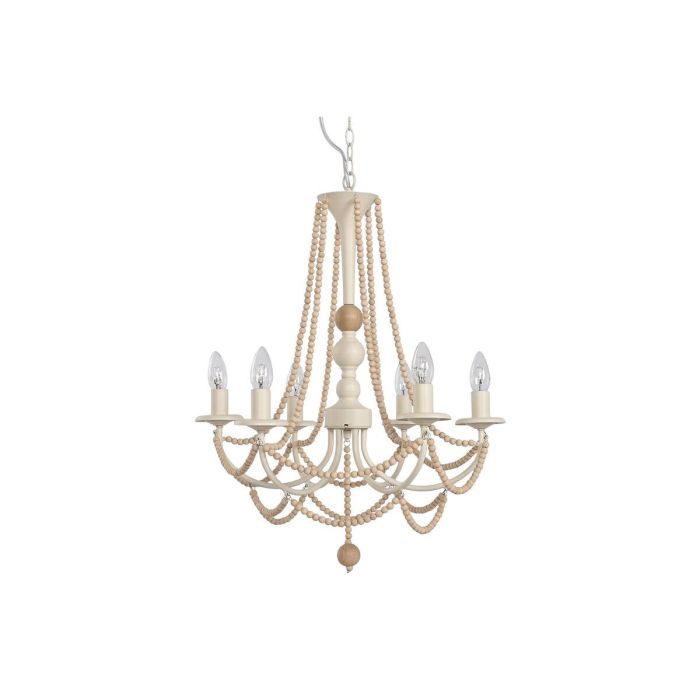 Lampara Techo Shabby DKD Home Decor Crudo Marron Claro 28 x 57 x 57 cm 1