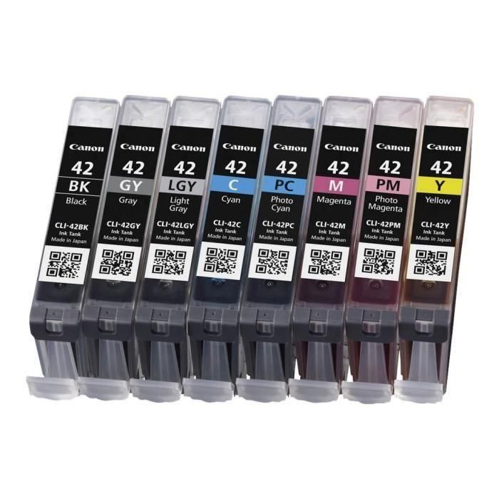 Ink-Jet Cli-42 Canon Pixma Pro-100 - 100S Multipack 8 Colores Bk -Gy - Lgy - C - M - Y - Pc - Pm 13 mL 3