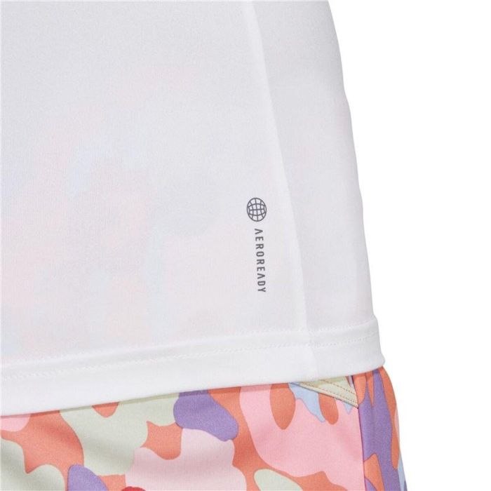Camiseta de Manga Corta Mujer Adidas Essentials Minimal Blanco Fitness 6-7 Años 1