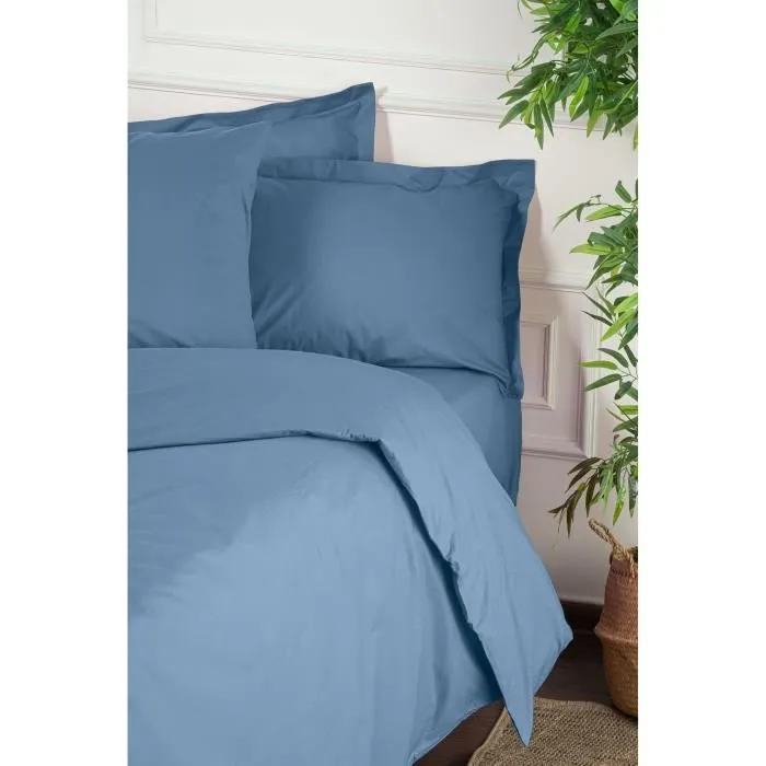 Juego de Cama Funda Nórdica 220x240 cm y 2 Fundas Almohada 60x60 cm 100% Algodón Reforzado Azul 1 Juego de Cama Funda Nórdica 220x240 cm y 2 Fundas Almohada 60x60 cm 100% Algodón Reforzado Azul 1
