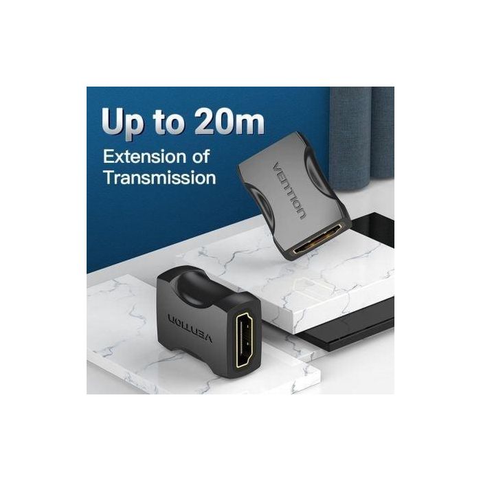 Vention AIRB0-2 Adaptador Conector HDMI 2.0 Hembra a Hembra 4K 60Hz. Acoplador Extensor de Cable HDMI Negro - Pack 2 Unidades 3