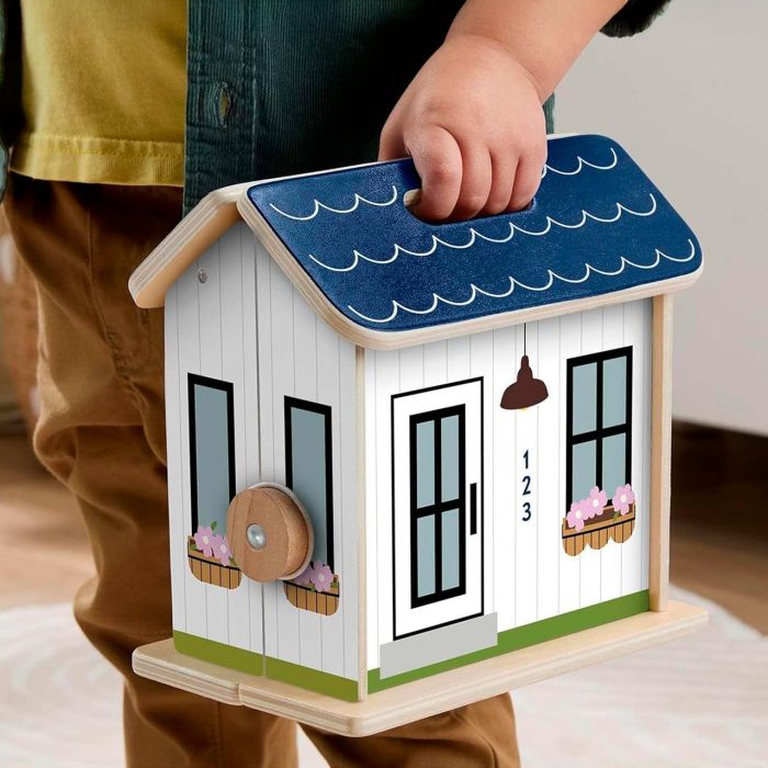Fisher-Price JGR81 Casa De Muñecas De Madera Portátil Para Niños +3 Años 3