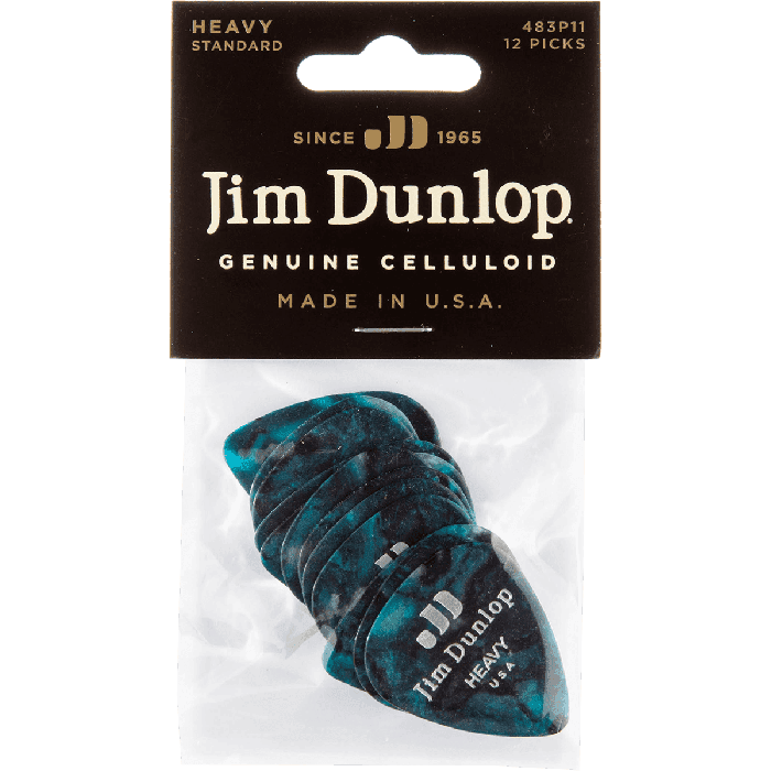 Pack 12 Púas Genuine Celluloid Turquesa Perlado - Heavy 3 Pack 12 Púas Genuine Celluloid Turquesa Perlado - Heavy 3