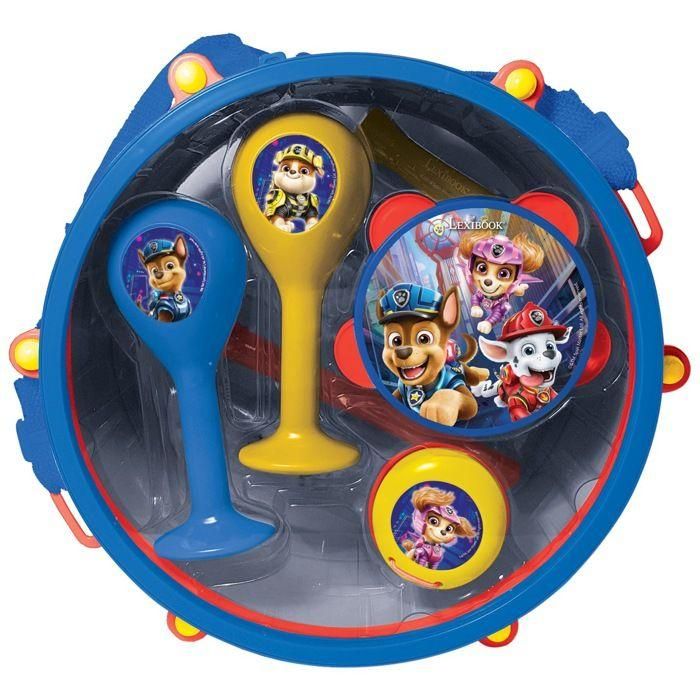 PAT PATROUILLE - Conjunto de 7 instrumentos musicales: batería, maracas, castagnette, armónica, flauta, trompeta y pandereta 1 PAT PATROUILLE - Conjunto de 7 instrumentos musicales: batería, maracas, castagnette, armónica, flauta, trompeta y pandereta 1