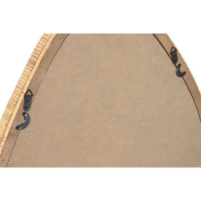 DKD Home Decor Espejo de ratán con forma de gota, 80x60 cm, color natural 1
