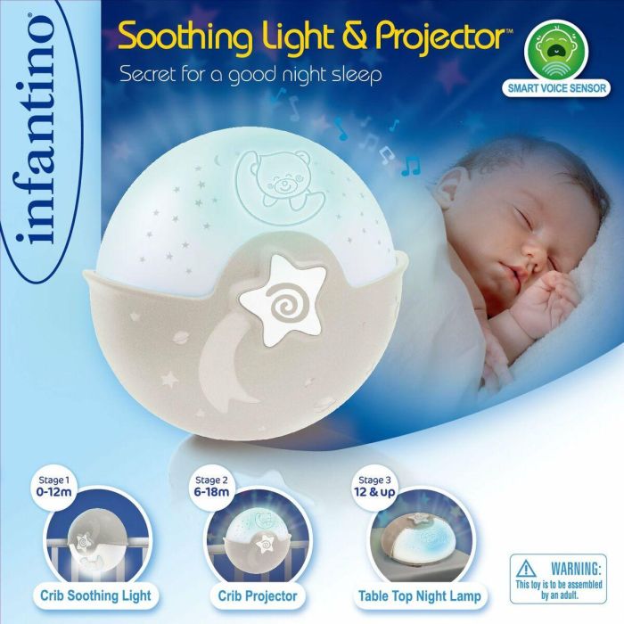 Infantino INF0773554049091 Lámpara Proyector con Luz Relajante, Color Gris 9 Infantino INF0773554049091 Lámpara Proyector con Luz Relajante, Color Gris 9
