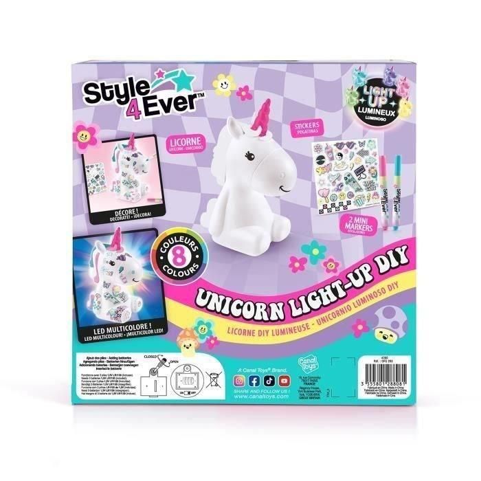 Canal Toys Style 4 Ever - Unicornio luminoso DIY Y2K para decorar - Edición coleccionista - Pasatiempos creativos para niños - OFG 293 3 Canal Toys Style 4 Ever - Unicornio luminoso DIY Y2K para decorar - Edición coleccionista - Pasatiempos creativos para niños - OFG 293 3