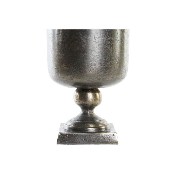 DKD Home Decor Jarrón Moderno de Aluminio Dorado Plateado, 15x33x15 cm - Set de 2 Unidades 1