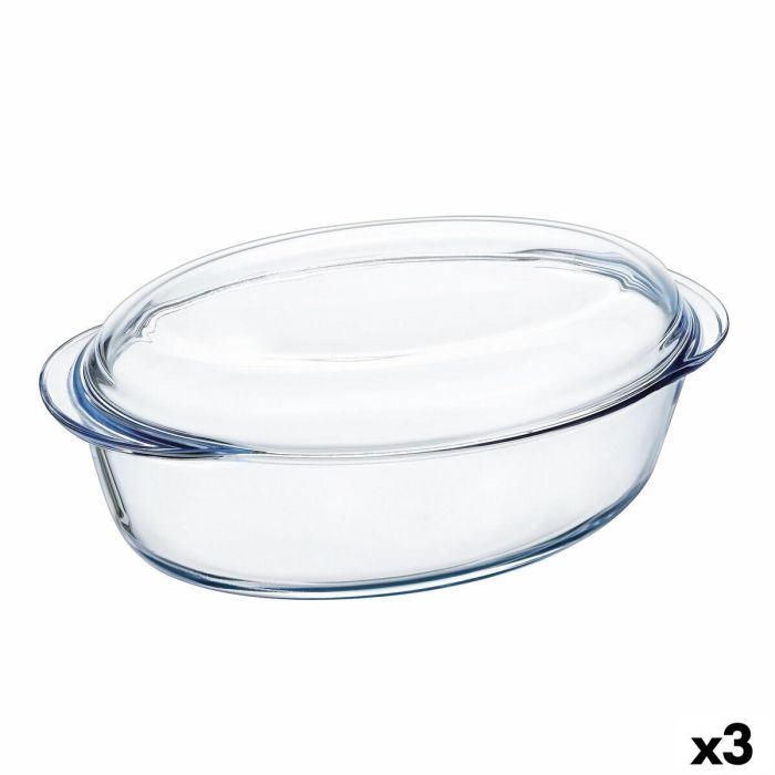 Fuente para Horno Pyrex Classic Vidrio Transparente Vidrio 33 x 20 x 10 cm Con Tapa (3 Unidades) 0 Fuente para Horno Pyrex Classic Vidrio Transparente Vidrio 33 x 20 x 10 cm Con Tapa (3 Unidades) 0