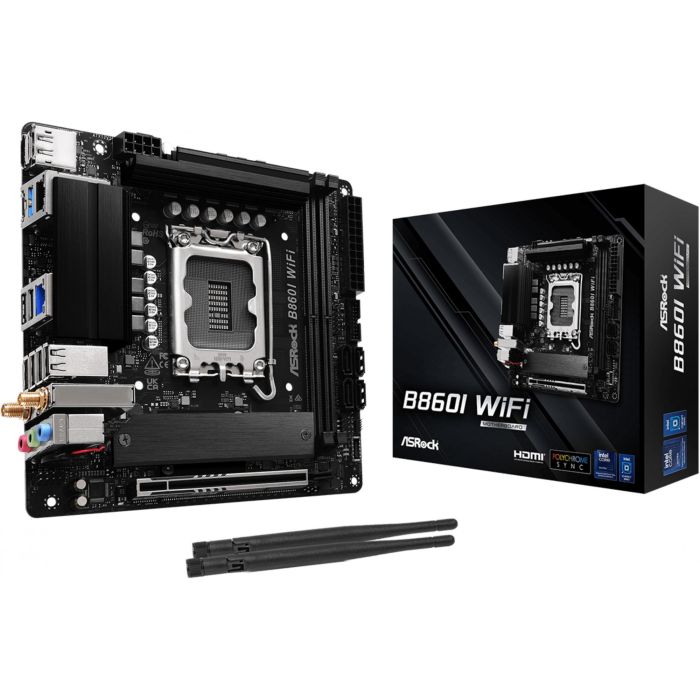 ASRock B860I WiFi 1851 mITX Placa Base con HDMI/DP y DDR5 0 ASRock B860I WiFi 1851 mITX Placa Base con HDMI/DP y DDR5 0