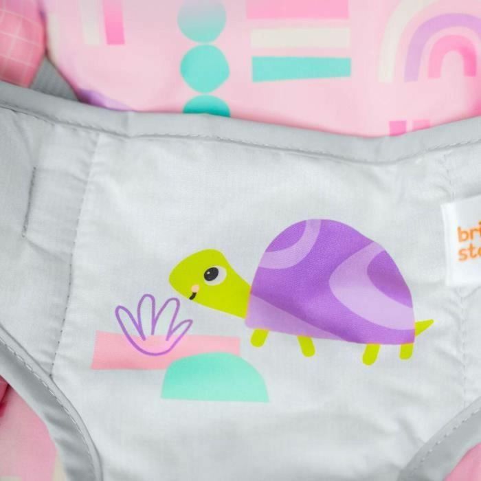 Bright Starts BS0074451167322 Hamaca Pink Paradise, vibraciones relajantes, juguetes interactivos, desde el nacimiento 5