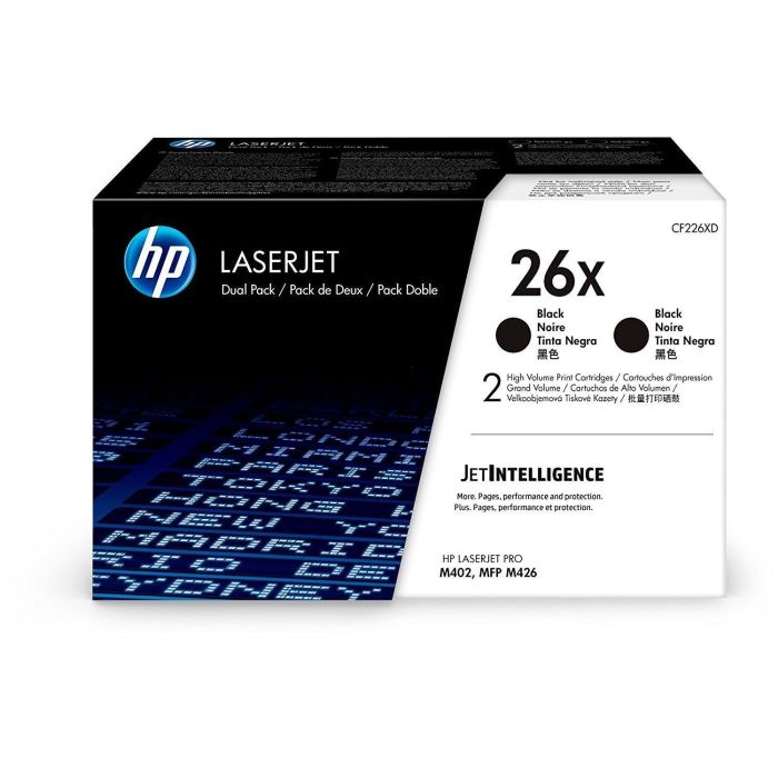 Hp Toner Negro Laserjet Pro M402Dn - M402N- M402D - M426Dw - M426Fdn - M426Fdw - 26X Pack 2 Hp Toner Negro Laserjet Pro M402Dn - M402N- M402D - M426Dw - M426Fdn - M426Fdw - 26X Pack 2
