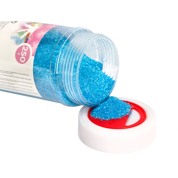 Liderpapel Purpurina Fantasia Color Metalico Azul Pastel Bote 250 gr 4