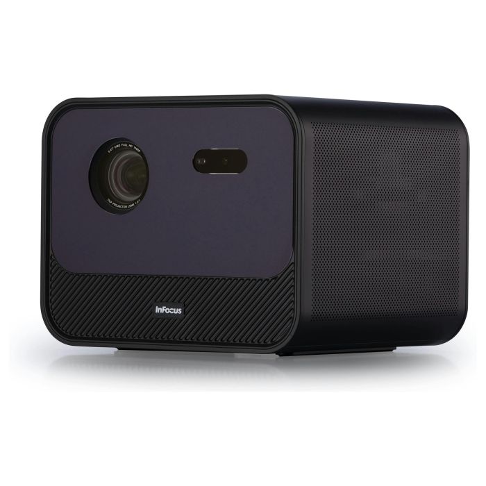 InFocus Crusader Grand Master IN3028SL - Proyector LED Smart Full HD 1080p, 1200 Lúmenes, Wi-Fi, Android TV, 3D, HDR10, Netflix, Disney+, Pantalla 22-130", 40W Altavoz 2