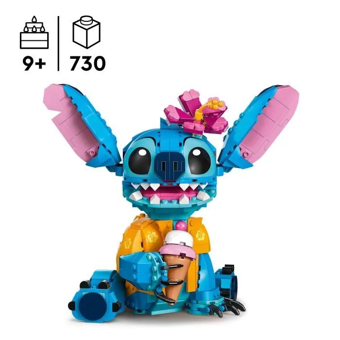 Lego | Disney 43249 Stitch Juego de Construcción para Niños, Figura de Cono de Helado 1