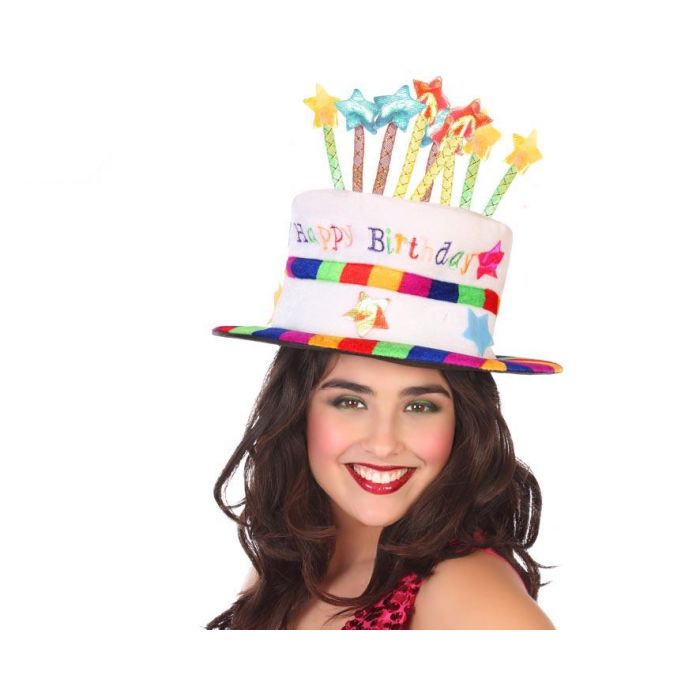 Sombrero De Cumpleaños Multicolor Con Velas Y Estrellas Sombrero De Cumpleaños Multicolor Con Velas Y Estrellas