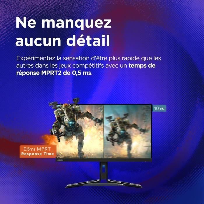 Pantalla de PC para juegos LENOVO Legion R27i-30 - 27 IPS - FHD - 0,5 ms - 165 Hz - 2 x HDMI 1 x DP - AMD FreeSync Premium 2