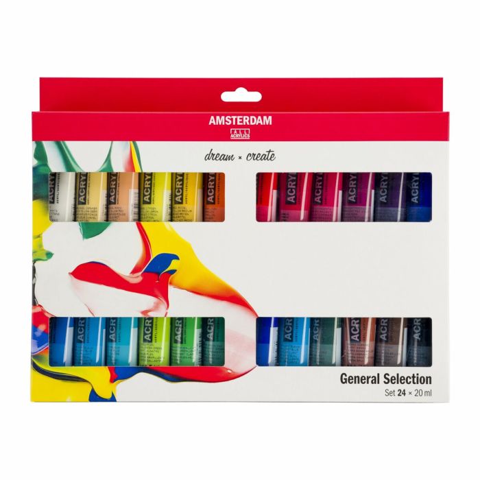Set de Pintura Acrílica Talens Multicolor 20 ml 24 Piezas (3 Unidades) 2 Set de Pintura Acrílica Talens Multicolor 20 ml 24 Piezas (3 Unidades) 2