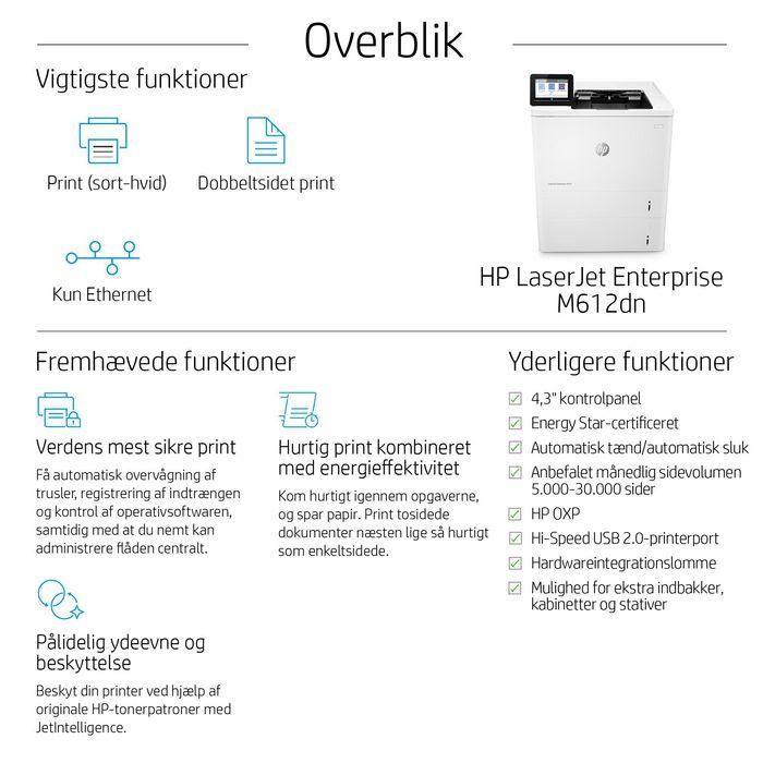 HP M612dn Impresora Láser Enterprise con JetIntelligence, Duplex, Red, Alto Rendimiento, Eficiencia Energética y Máxima Seguridad 9 HP M612dn Impresora Láser Enterprise con JetIntelligence, Duplex, Red, Alto Rendimiento, Eficiencia Energética y Máxima Seguridad 9