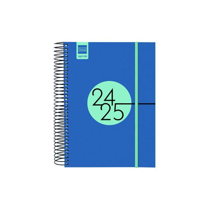 Agenda Finocam Azul Cobalto 15,5 x 21,2 cm 2024-2025