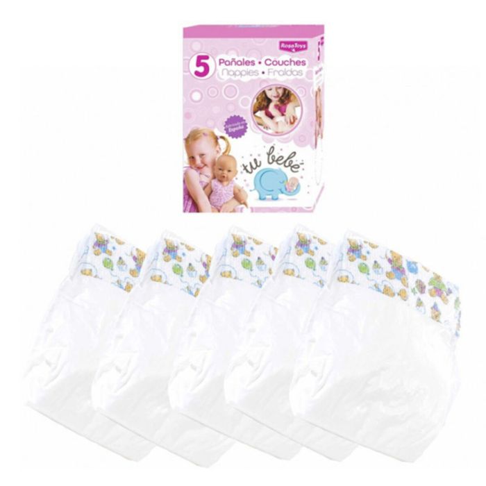 Accesorios para Muñecas Diapers Box RosaToys