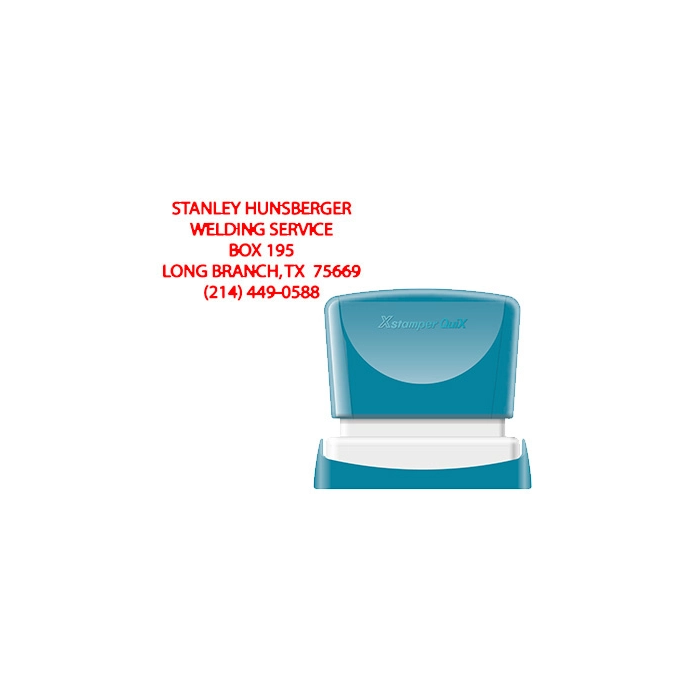 X'stamper Sello Quix Personalizable Color Rojo Medidas 24x49 mm Q-12 0 X'stamper Sello Quix Personalizable Color Rojo Medidas 24x49 mm Q-12 0