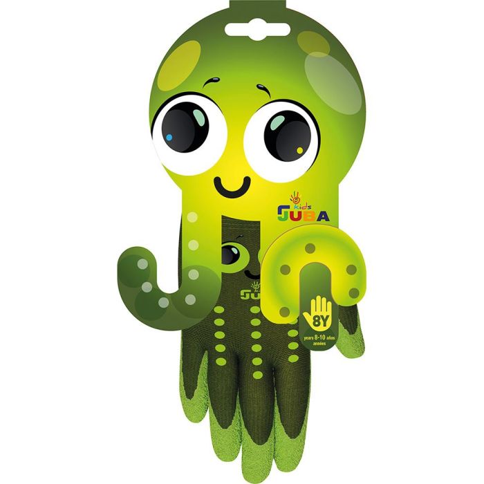 Juba Guante infantil jardinería nylon/látex rugoso verde talla 8 años Juba Guante infantil jardinería nylon/látex rugoso verde talla 8 años