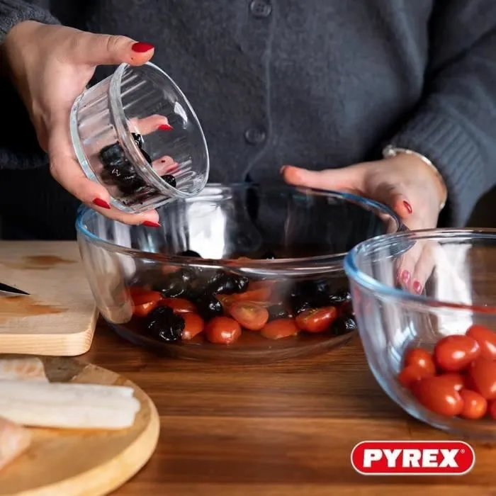 Pyrex Cacerola Boro Essentials con Tapa 1,6 L + 0,5 L (2 Piezas) 3