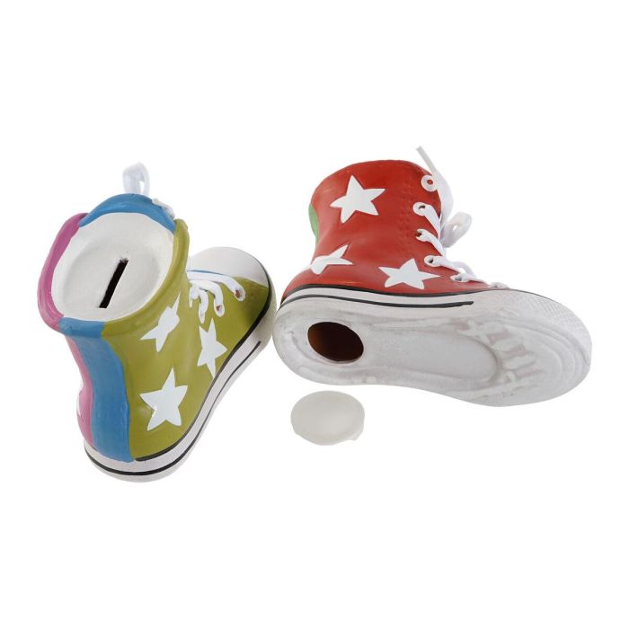Hucha Home ESPRIT Cerámica Zapatilla 18 x 8 x 14 cm (3 Unidades) 2 Hucha Home ESPRIT Cerámica Zapatilla 18 x 8 x 14 cm (3 Unidades) 2