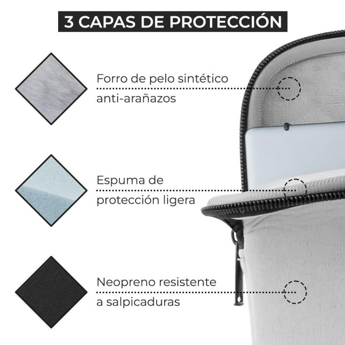 Phoenix Technologies Funda Neopreno PHBASICS16 Para Portátil 16 Pulgadas - Resistente al Agua y Antishock 5 Phoenix Technologies Funda Neopreno PHBASICS16 Para Portátil 16 Pulgadas - Resistente al Agua y Antishock 5