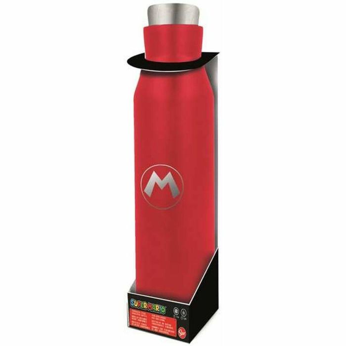 Botella termo de acero inoxidable super mario 580 ml. Botella termo de acero inoxidable super mario 580 ml.