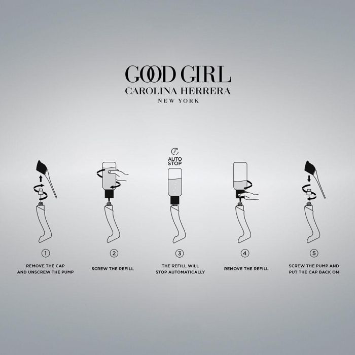 Carolina Herrera GOOD GIRL edp refill 200 ml Eau de Parfum Recarga para Mujer 3