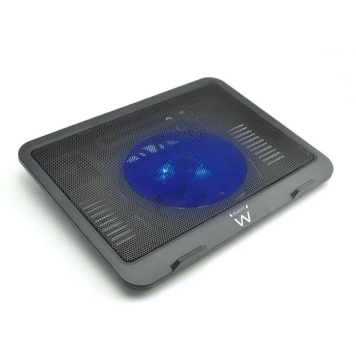 Ewent EW1250 Almohadilla fría para Portátiles de hasta 16 pulgadas (40,6 cm), 1 Ventilador, 1000 RPM, Conexión USB, Negra