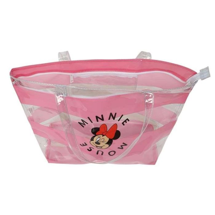 Bolso Mujer Minnie Mouse Beach Rosa Transparente 2 Bolso Mujer Minnie Mouse Beach Rosa Transparente 2