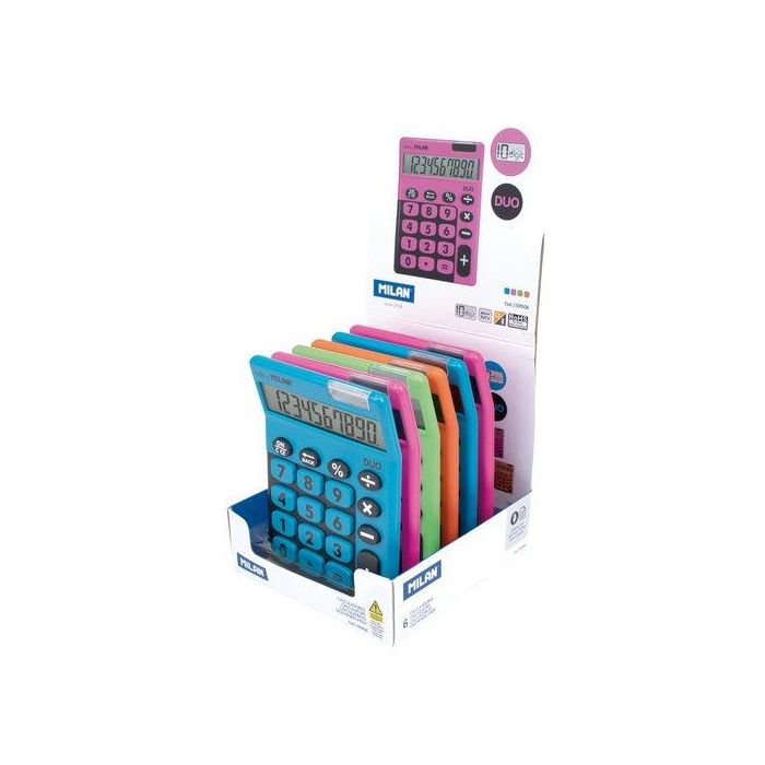 Calculadora Sobremesa Milan 10 Digitos Duo Surtido Expositor De 6
