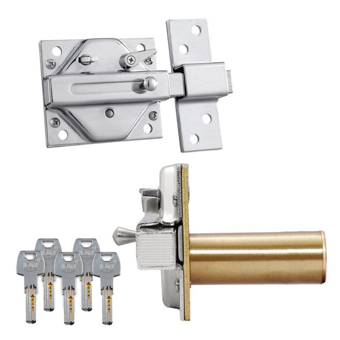 Ifam Cerrojo CS88SC M50 Cromo Satinado Cilindro 50mm con 5 Llaves de Seguridad 0 Ifam Cerrojo CS88SC M50 Cromo Satinado Cilindro 50mm con 5 Llaves de Seguridad 0