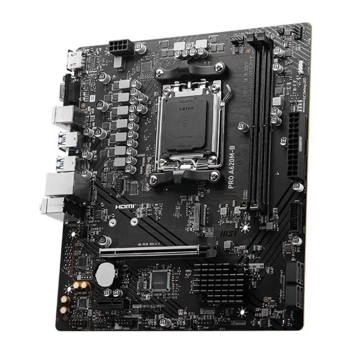 MSI PRO A620M-B Placa Base micro ATX AMD A620 Zócalo AM5 DDR5 para AMD Ryzen 7000/8000/9000 Series 2