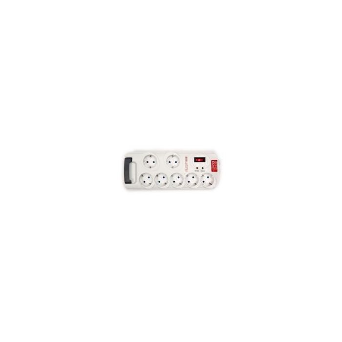 Salicru 680BA000006 Regleta con Interruptor, 7 Tomas de Corriente, Cable 1.8m, Blanca
