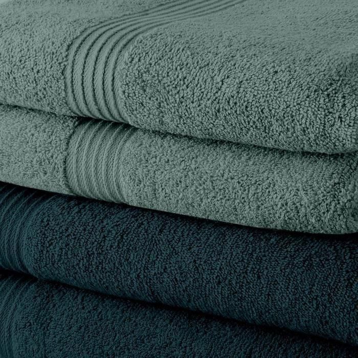 Today TOD3574641225575 Juego de 5 toallas de baño 100% algodón 70x130 cm - 3 pavo real y 2 cecidon 1 Today TOD3574641225575 Juego de 5 toallas de baño 100% algodón 70x130 cm - 3 pavo real y 2 cecidon 1