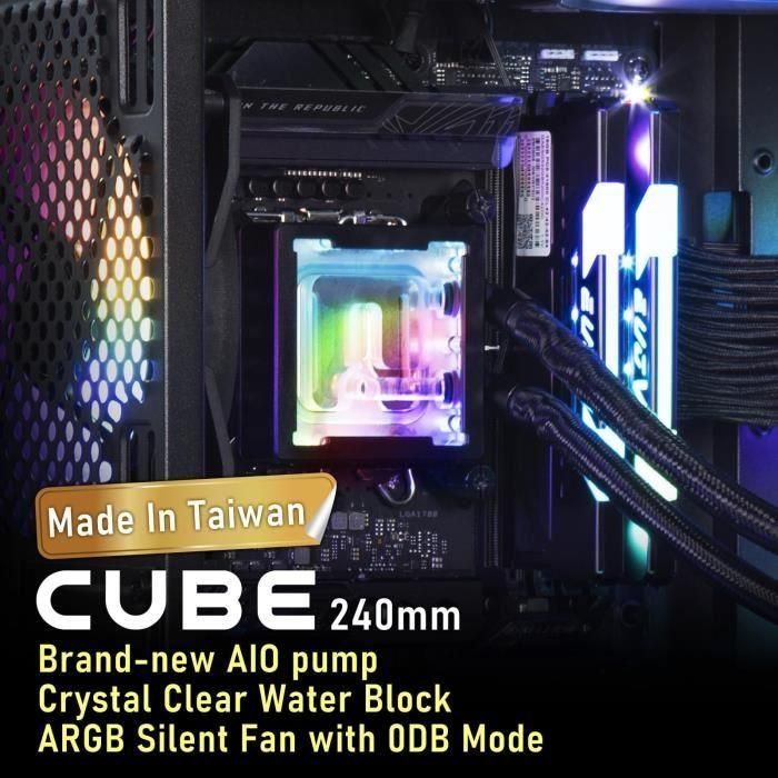 BITFENIX Cube AIO 240 (negro) - Refrigeración por agua AIO - 2x120mm 1