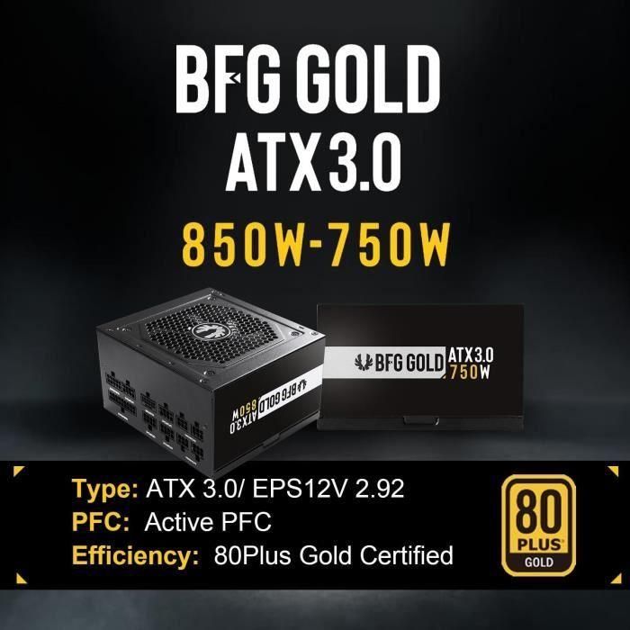 BITFENIX BFG GOLD 850W (80+ Gold) ATX 3.0 - Fuente de alimentación para PC - 850W 1