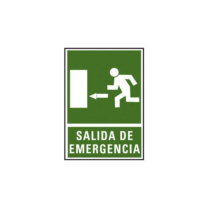 Placa señalizacion a. 2000 salida emergencia izda. 224x327 mm. (01c6170-03ve) Placa señalizacion a. 2000 salida emergencia izda. 224x327 mm. (01c6170-03ve)